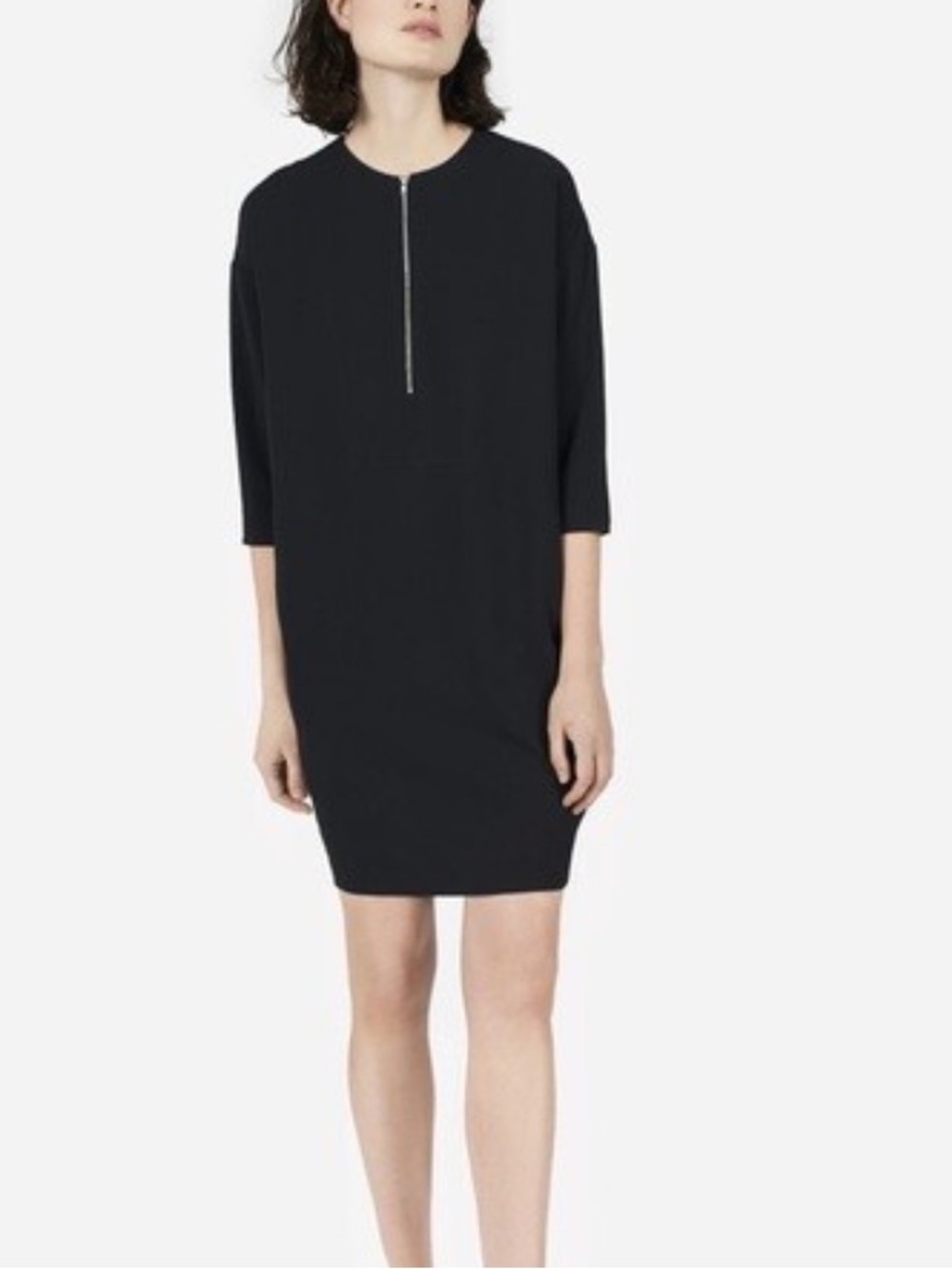 Everlane Japanese Goweave Zip Front Mini Dress 8